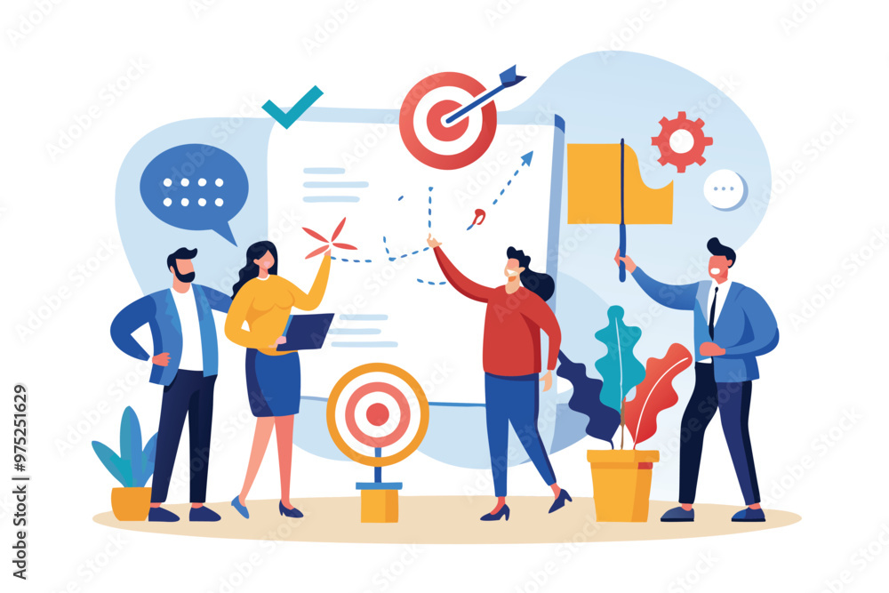 Strategic planning, plan to overcome difficulty or obstacle to reach goal or target, team brainstorm or competitor analysis Strategic planning, plan to overcome difficulty or obstacle to reach goal or target, team brainstorm or competitor analysis