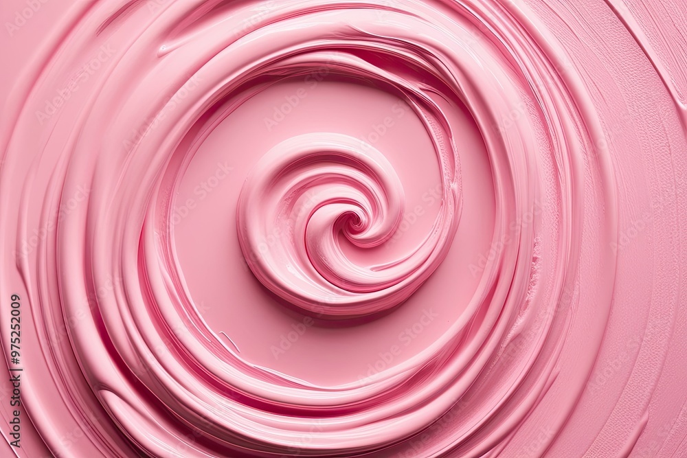 Soft Pink Swirl Paint Texture on White Background