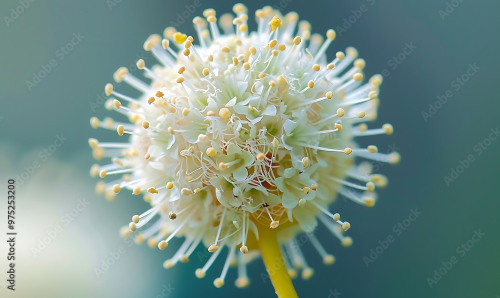 Close up of white onion flower blossom with bokeh background Close up of white onion flower blossom with bokeh background