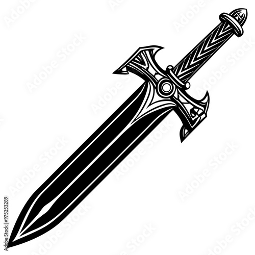 Swordson vector on white background