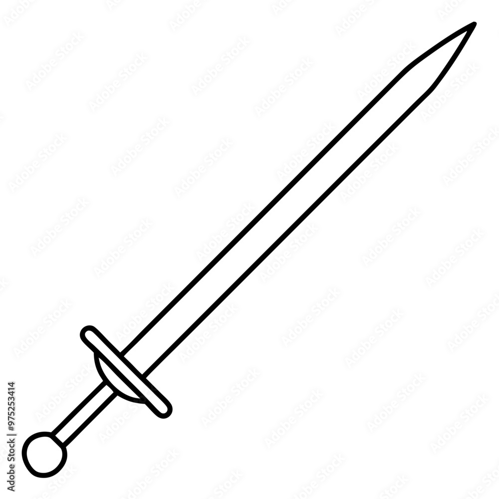 Swordson vector on white background Swordson vector on white background