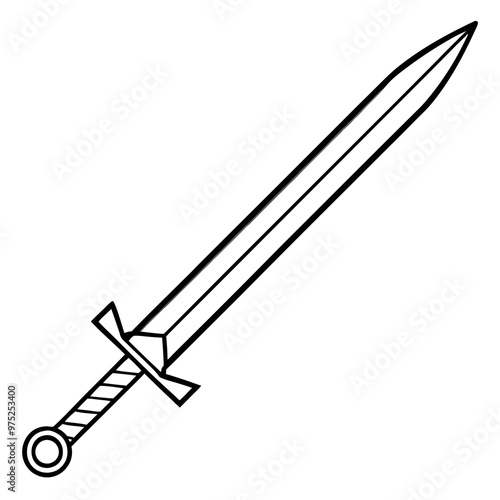 Swordson vector on white background