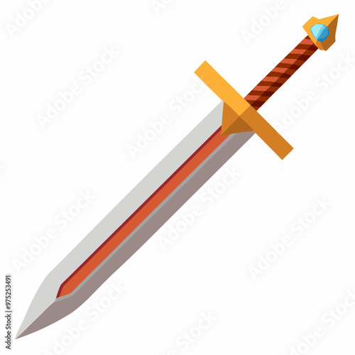 Swordson vector on white background