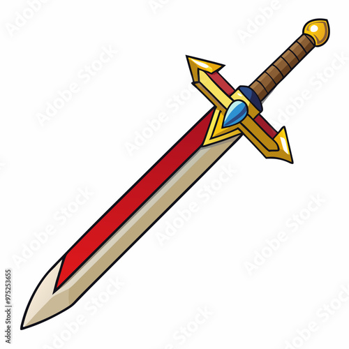 Swordson vector on white background