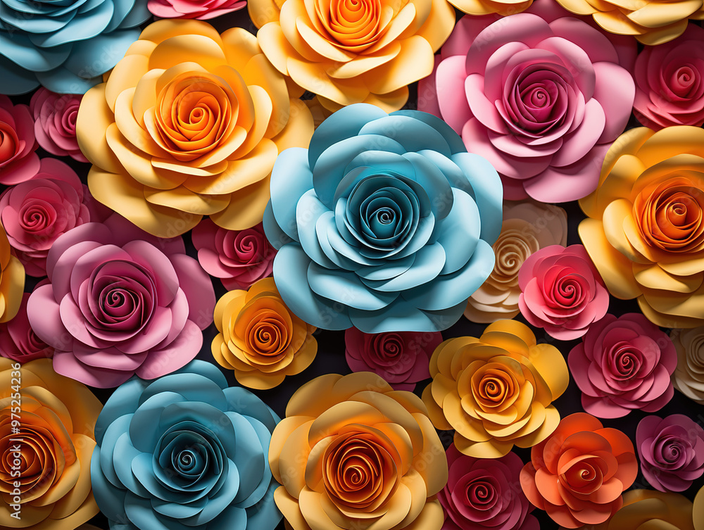 Excellent Flat lay pretty floral frame on black background