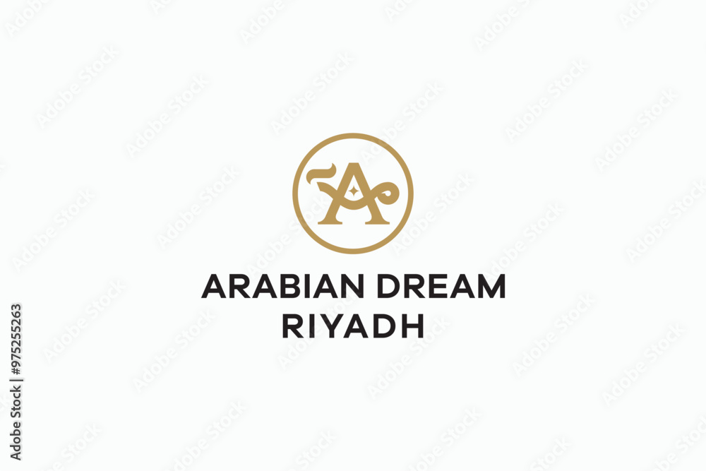 letter a arabian monoogram logo design template letter a arabian monoogram logo design template