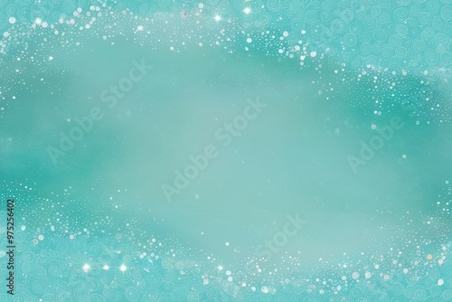 Vibrant Turquoise Seaside Background with Delicate Patterns and Glittering Sparkle