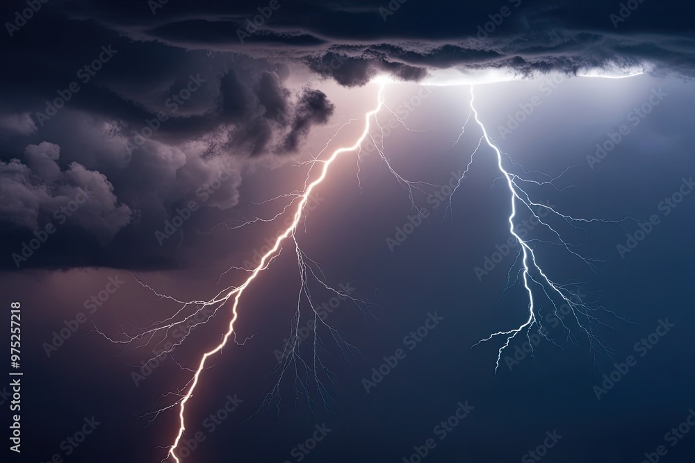 Dramatic Thunderstorms with Striking Lightning and Dark Clouds in Intense Weather Conditions Dramatic Thunderstorms with Striking Lightning and Dark Clouds in Intense Weather Conditions
