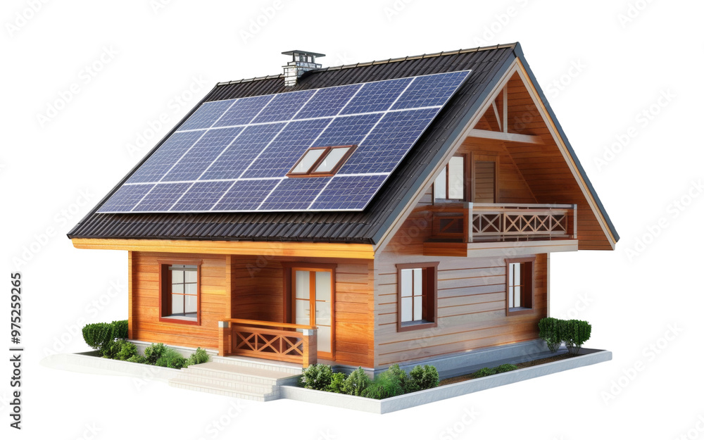 A house with a solar panel roof A house with a solar panel roof