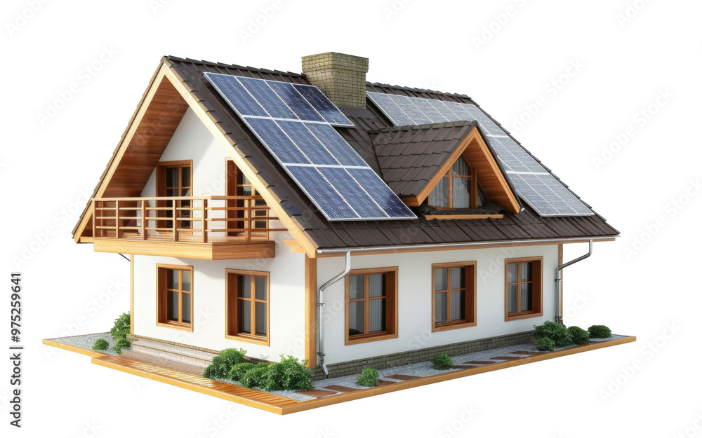 A house with a solar panel roof A house with a solar panel roof