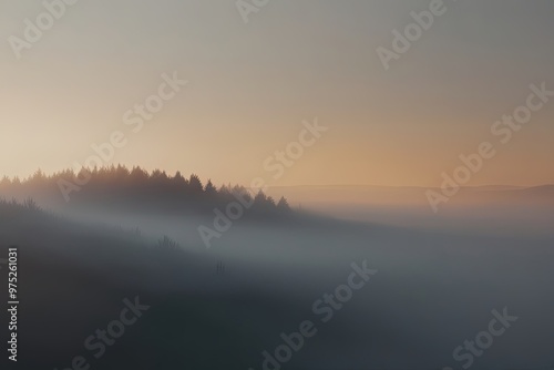 Soft Gray and Amber Gradient with Misty Flow and Gentle Lighting Effects
