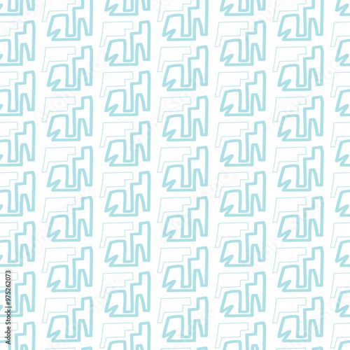 Geometric Abstract Monochrome Seamless Pattern