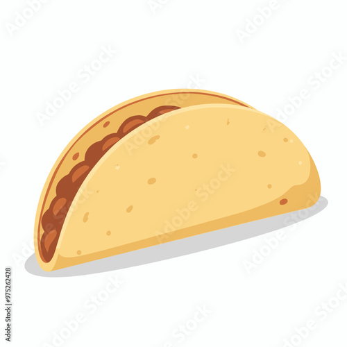 Taco with Hot Dog Topping photo