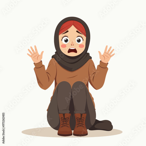 Surprised Woman in Hijab