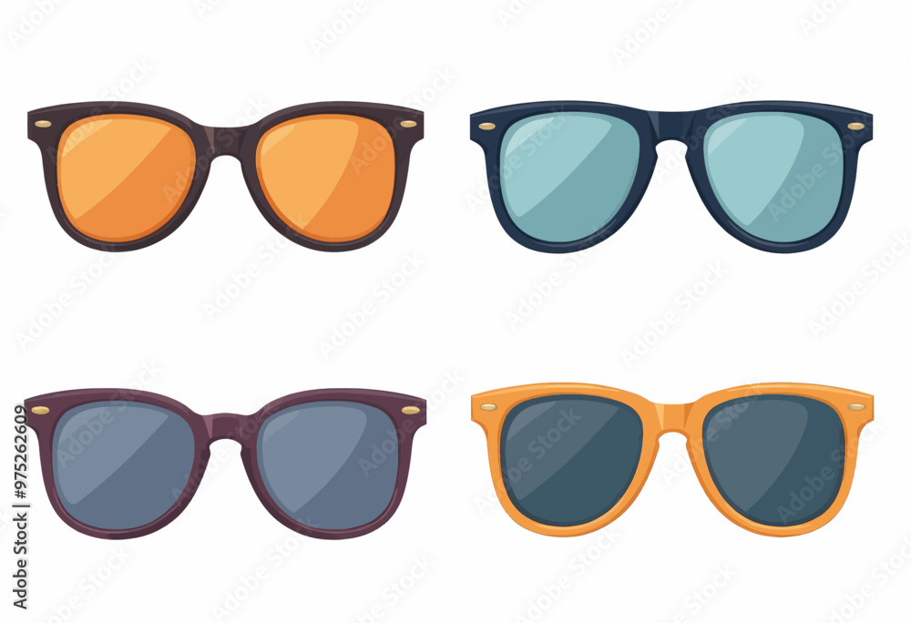 Sunglasses Collection: Four Different Styles Sunglasses Collection: Four Different Styles
