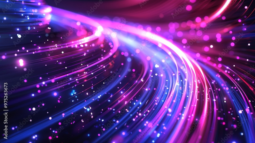 Abstract Glowing Lines with Pink and Blue Light, Digital Art, Neon, Bokeh, Glow, Abstract Art, Abstract Background Abstract Glowing Lines with Pink and Blue Light, Digital Art, Neon, Bokeh, Glow, Abstract Art, Abstract Background
