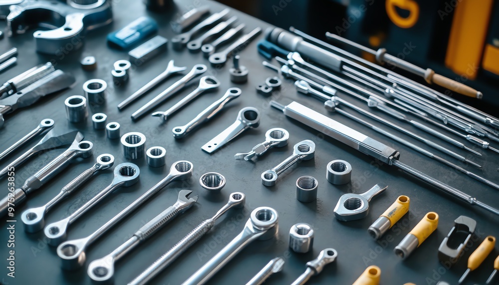 An assortment of various metal tools and fasteners An assortment of various metal tools and fasteners