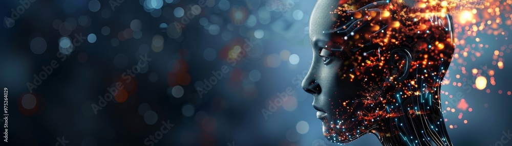 Digital Human Sparks of Consciousness, AI, Artificial Intelligence, Cyberpunk Digital Human Sparks of Consciousness, AI, Artificial Intelligence, Cyberpunk