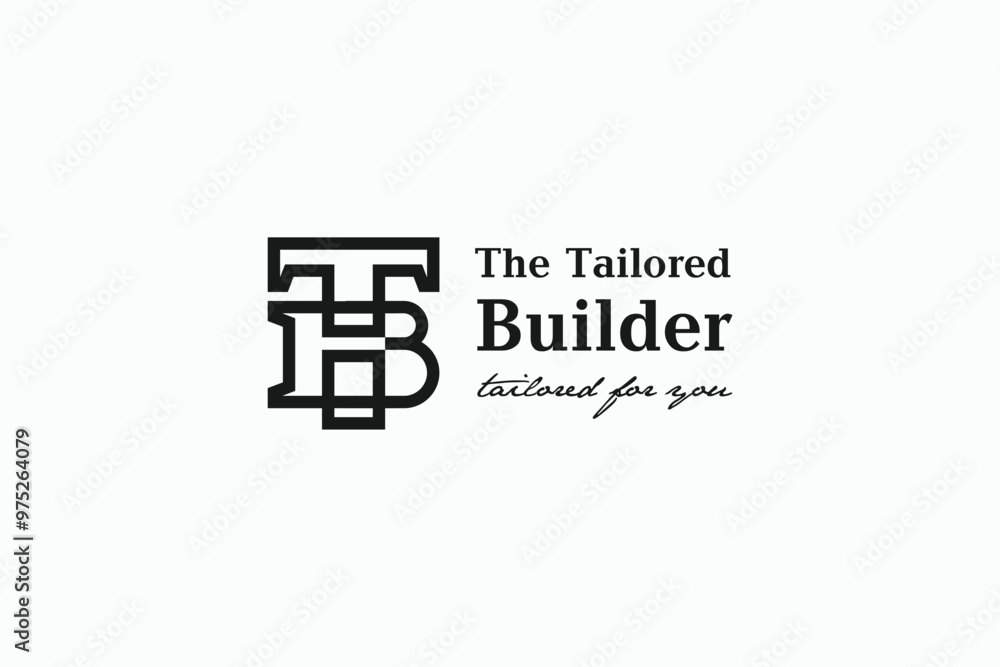 monogram tb builder logo design template monogram tb builder logo design template