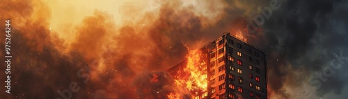 Flames Engulfing a Building...
