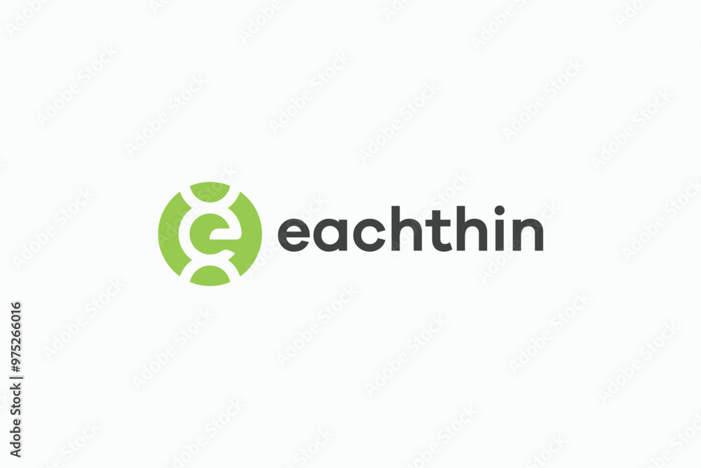 letter e abstract with circle logo design template letter e abstract with circle logo design template