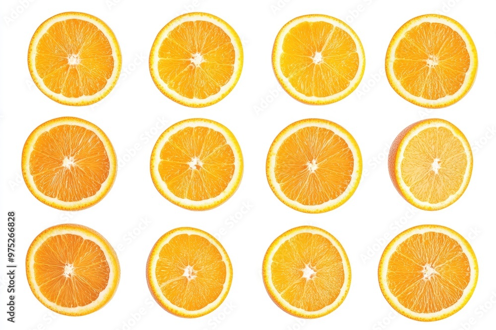 Orange slices. Fresh organic orange isolated on white background. Orange Collection, ai Orange slices. Fresh organic orange isolated on white background. Orange Collection, ai
