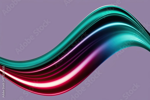 Dazzling Fluid Gradient Wave with Emerald, Scarlet, and Amethyst Colors for a Retro 80s and 90s Music Cover Design