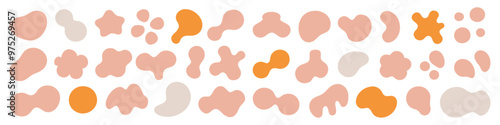 set of blob shapes. Random shapes. Organic blobs of irregular shape