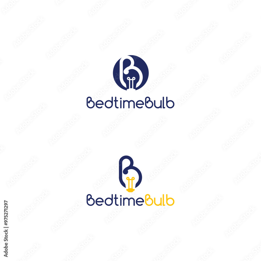 bulb lamp idea with letter B logo design template bulb lamp idea with letter B logo design template