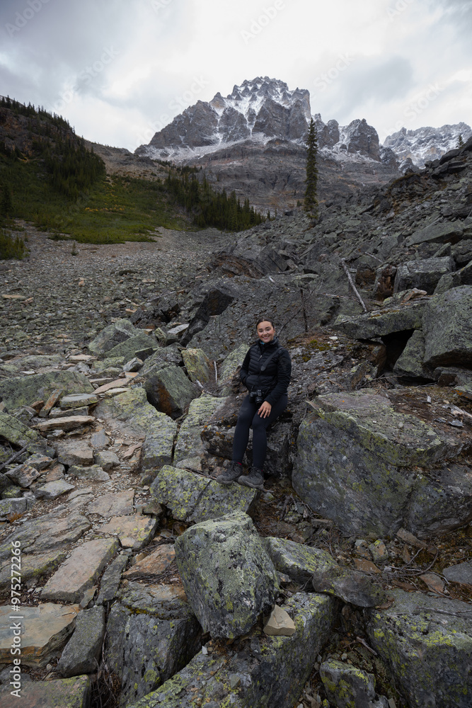 Fototapeta premium hiker in the mountains