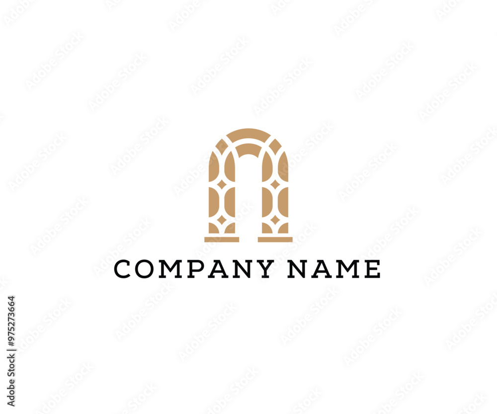 Artisanal Door Pictogram Logo – Handcrafted Symbol for Vintage, Rustic, and Craft Branding