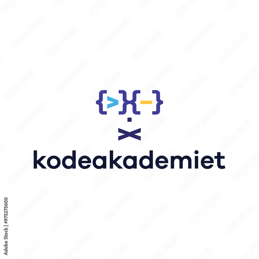 code face robot logo design template code face robot logo design template