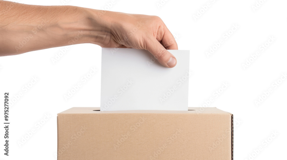 Vote in box on Referendum on transparent background Vote in box on Referendum on transparent background