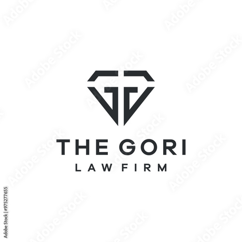 luxury diamond letter G and T logo design template