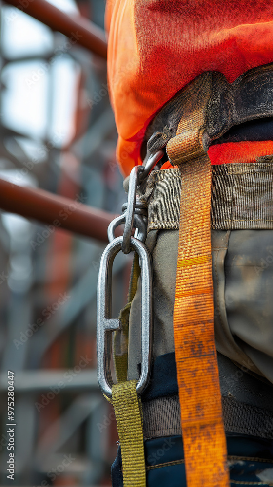 Reinforced Harness for Fall Protection on Steel Scaffolding Reinforced Harness for Fall Protection on Steel Scaffolding