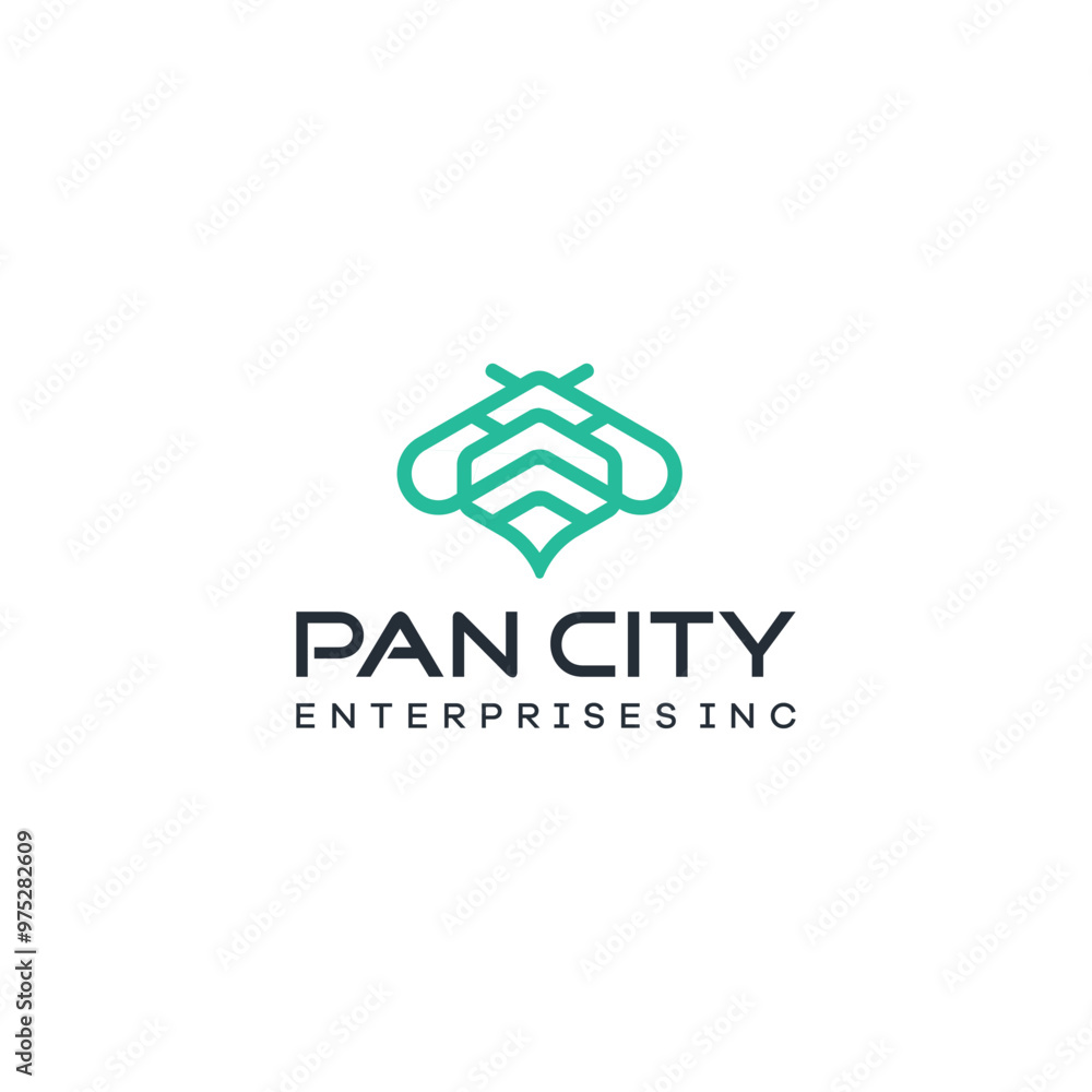 honey bee line art style logo design honey bee line art style logo design