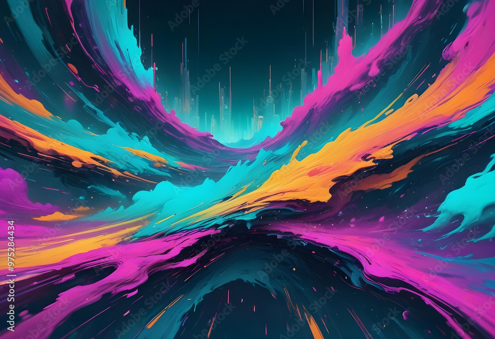 An abstract psychedelic wave background An abstract psychedelic wave background