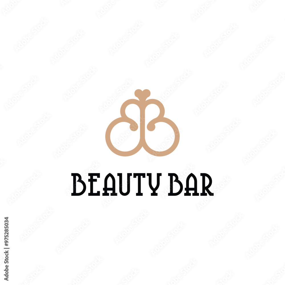 beauty letter B logo design . good use for bar or restaurant symbol beauty letter B logo design . good use for bar or restaurant symbol