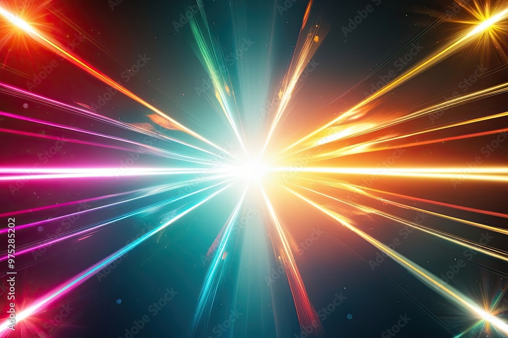 Fototapeta premium Dynamic Light Flares and Overlays for Captivating Visual Transitions and Optical Effects