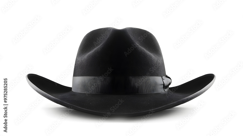 Blank Black Hat Isolated on White Background. Blank Black Hat Isolated on White Background.