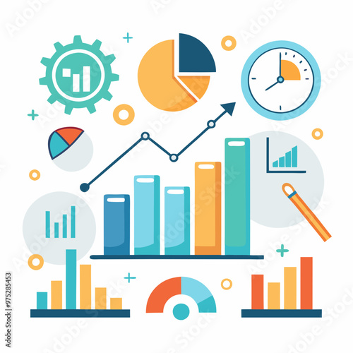 growing-bar-graph-icon-set--business-graphs,set of infographic elements