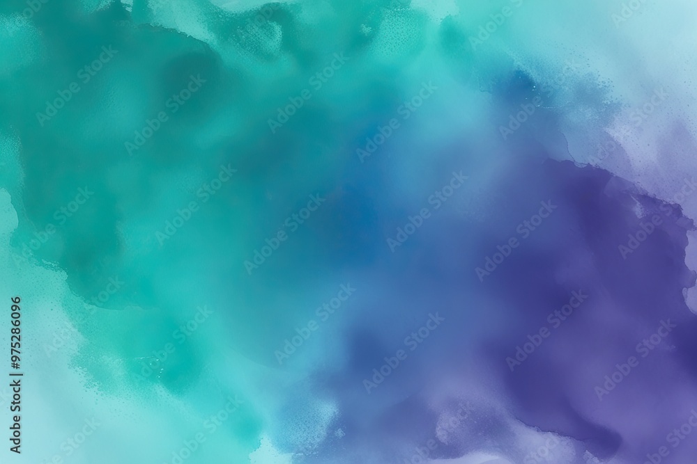 Vibrant Teal and Blue Watercolor Gradient Background with Soft Noise Texture for Cover Design Vibrant Teal and Blue Watercolor Gradient Background with Soft Noise Texture for Cover Design