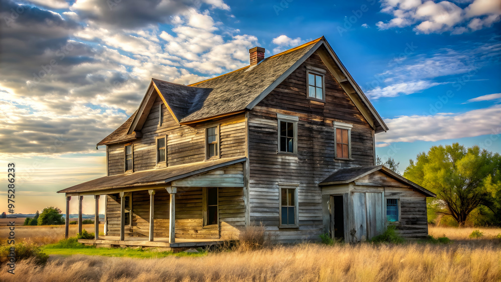 Old weathered farm house with a rustic charm, rural, traditional, vintage, farmhouse, historic, architecture, aged Old weathered farm house with a rustic charm, rural, traditional, vintage, farmhouse, historic, architecture, aged