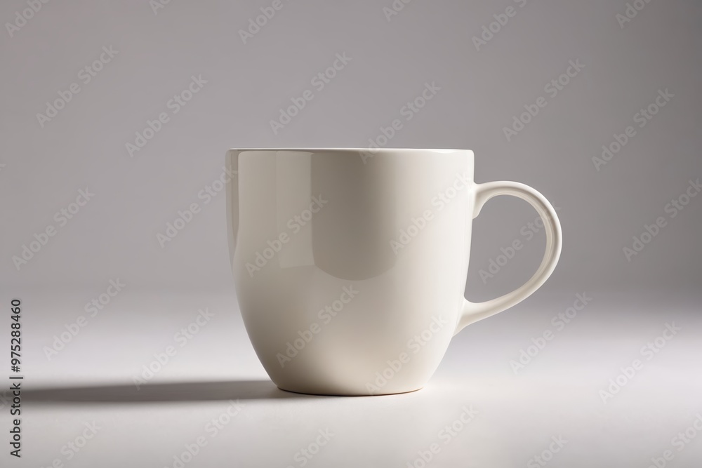 a white coffee cup on a grey background a white coffee cup on a grey background