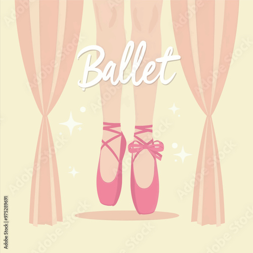 Pink Ballet Slippers on Stage  
