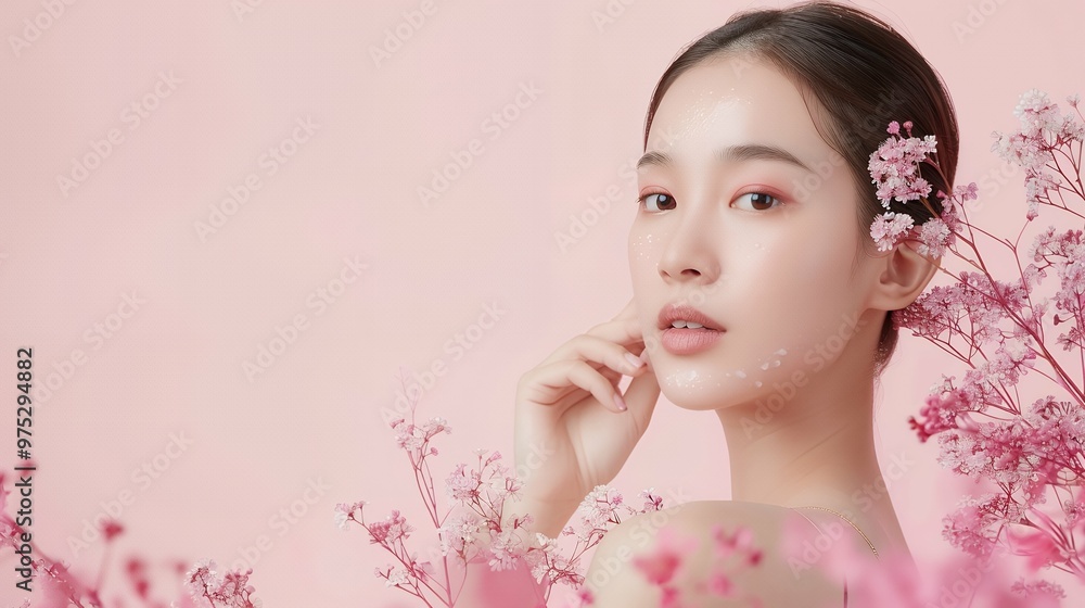 Radiant Asian Woman Caring for Her Skin – Ideal for Beauty, Skincare Routines, and Self-Care Illustrations Highlighting Effective Cosmetic Treatments and Glowing Complexion Radiant Asian Woman Caring for Her Skin – Ideal for Beauty, Skincare Routines, and Self-Care Illustrations Highlighting Effective Cosmetic Treatments and Glowing Complexion