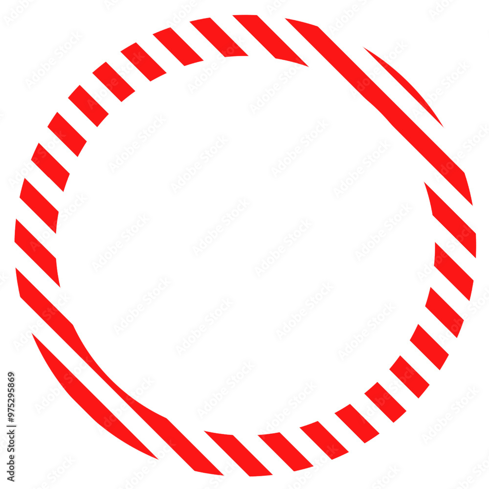 Fototapeta premium Circle shape Red and white background christmas border frame element