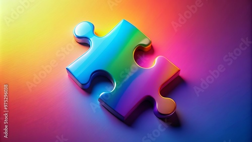 Among the colors, a puzzle piece stands, representing inclusion, acceptance, and support for those on the autism