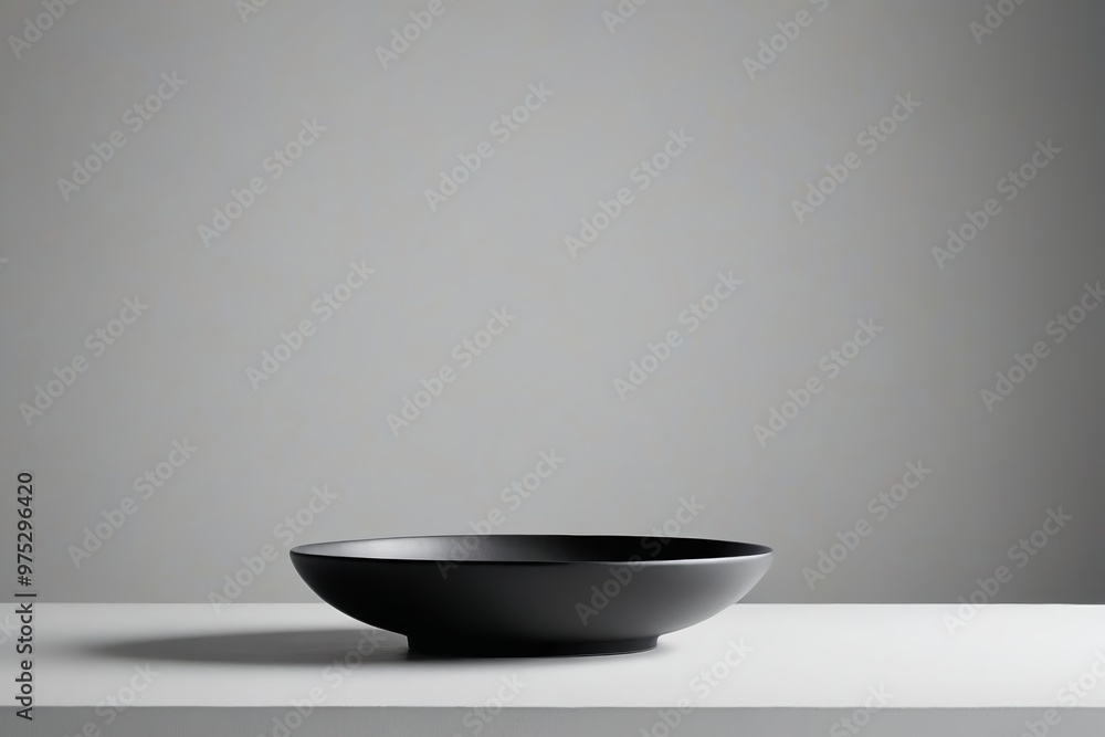 a black bowl sitting on top of a table a black bowl sitting on top of a table