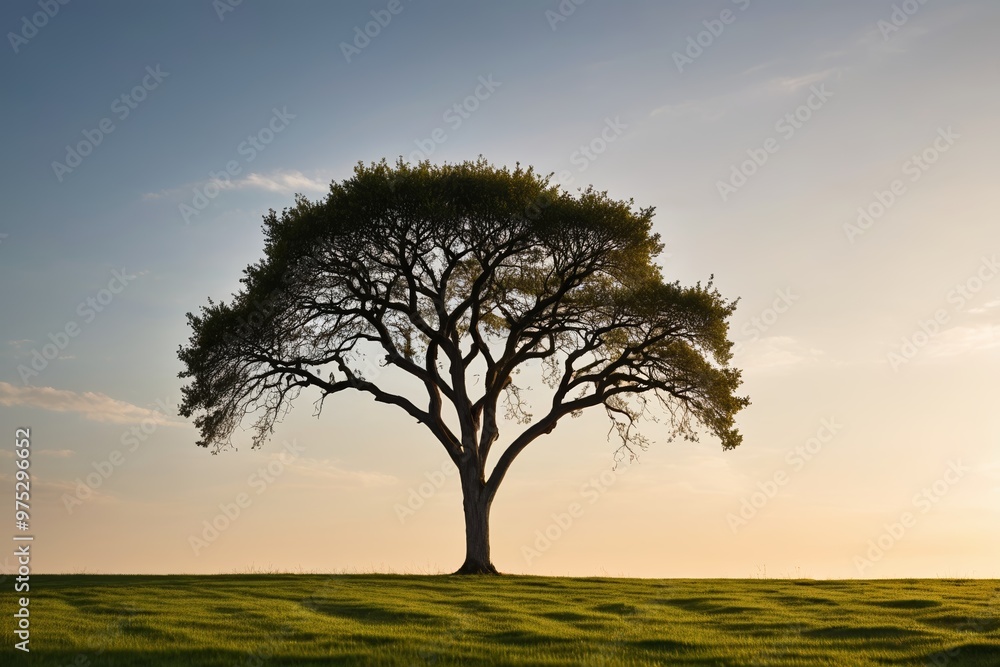 Obraz premium a tree in a field 